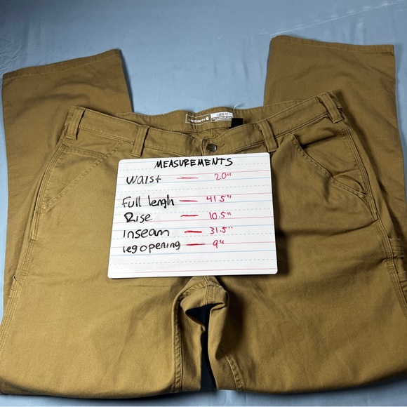 Carhartt Tan Chinos loose fit Durable Workwear Style sizeL for men - Picture 8 of 9